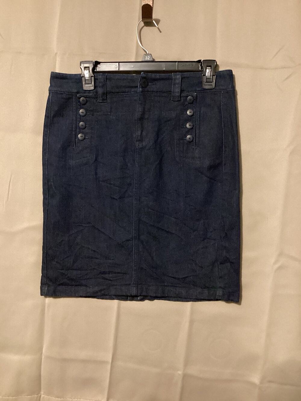 Lauren Ralph Lauren Classic SZ 4 Short Blue Jean Denim Skirt Y2K 90 Vibe Beach